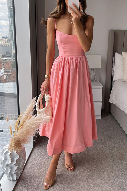 Rosiedress U Neck Waisted Swing Maxi Cami Dress