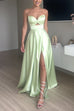 Rosiedress Strapless Cut Out Back Lace-up Slit Maxi Party Dress