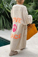 Rosiedress Open Front Love and Peace Pattern Long Sweater Cardigan(in 5 Colors)