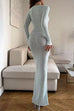 Rosiedress Long Sleeves Hollow Out Crochet Knit Midi Dress