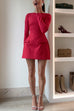 Rosiedress Elegant Long Sleeves Bow Detail Mini Dress