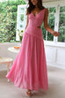 Rosiedress V Neck Sleeveless Cut Out Swing Maxi Dress