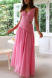 Rosiedress V Neck Sleeveless Cut Out Swing Maxi Dress