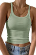 Rosiedress Stretchy Ribbed Knit Crop Cami Top