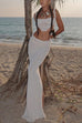 Rosiedress Side Slit Knit Bodycon Maxi Skirt
