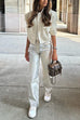 Rosiedress Glam Straight Leg Faux Leather Pants
