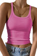Rosiedress Stretchy Ribbed Knit Crop Cami Top