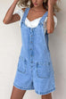 Rosiedress Button Up Pocketed Denim Romper