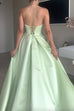 Rosiedress Strapless Cut Out Back Lace-up Slit Maxi Party Dress