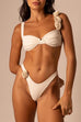 Rosiedress Rose Apllique Triangle High Cut Bikini Sets