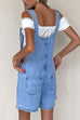 Rosiedress Button Up Pocketed Denim Romper