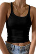 Rosiedress Stretchy Ribbed Knit Crop Cami Top