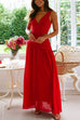 Rosiedress V Neck Sleeveless Cut Out Swing Maxi Dress