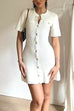 Rosiedress Short Sleeves Button Down Mini Knit Dress