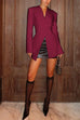 Rosiedress Chic V Neck Single Button Irregular Blazer