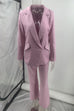 Rosiedress One Button Pocketed Blazer and Straight Leg Pants Power Suit Set