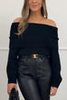 Rosiedress Off Shoulder Long Sleeves Slim Fit Sweater