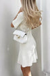 Rosiedress Short Sleeves Button Down Mini Knit Dress