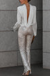 Rosiedress Cowl Back Long Sleeves Satin Top