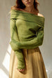 Rosiedress Off Shoulder Long Sleeves Slim Fit Sweater