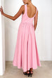 Rosiedress Sleeveless Open Back Swing Midi Dress