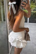 Rosiedress Backless Ruffle Hem Bodycon Mini Cami Dress