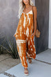 Rosiedress Scoop Neck Pocketed Tie Dye Wide Leg Cami Jumpsuit
