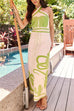 Rosiedress Palm Canyon Print Criss Cross Halter Maxi Dress