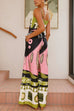 Rosiedress Tie Front Cut Out Wide Leg Printed Cami Jumpsuit