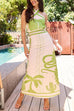 Rosiedress Palm Canyon Print Criss Cross Halter Maxi Dress