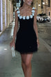 Rosiedress 3D Floral Neck Backless Mini Cami Dress
