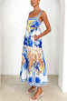 Rosiedress Pocketed Side Slit Printed Maxi Cami Dress