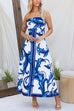 Rosiedress Strapless Tube Unique Print Swing Maxi Dress