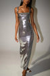 Rosiedress Sleeveless Open Back Sequin Bodycon Maxi Party Dress