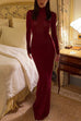 Rosiedress Turtleneck Slim Fit Mermaid Maxi Sweater Dress