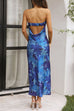 Rosiedress Strapless Scooped Cowl Backless Floral Print Maxi Dress