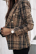 Rosiedress Double Breasted Open Front Plaid Blazer Jacket