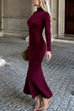 Rosiedress Turtleneck Slim Fit Mermaid Maxi Sweater Dress
