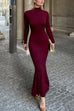 Rosiedress Turtleneck Slim Fit Mermaid Maxi Sweater Dress