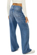 Rosiedress Casual Wide Leg Distressed Denim Pants