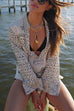 Rosiedress Collared V Neck Shirt and Side Slit Shorts Vitamin Sea Print Set