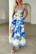 Rosiedress Pocketed Side Slit Printed Maxi Cami Dress
