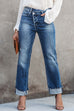 Rosiedress High Waist Straight Leg Ripped Denim Pants