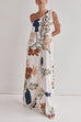 Rosiedress Tie Knot One Shoulder Floral Print Maxi Dress