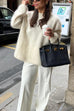 Rosiedress Casual Solid Crewneck Pullover Sweater