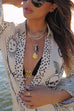 Rosiedress Collared V Neck Shirt and Side Slit Shorts Vitamin Sea Print Set