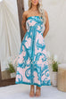 Rosiedress Strapless Tube Unique Print Swing Maxi Dress