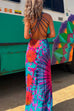 Rosiedress Strappy Backless Tie Dye Maxi Dress