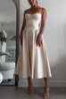 Rosiedress Spaghetti Strap Pocketed Corset Swing Midi Dress