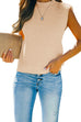 Rosiedress Mockneck Sleeveless Solid Knit Top